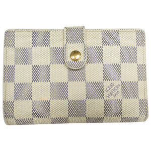 Louis Vuitton Azur White Portefeuille Wallet Viennois Bi fold Azure